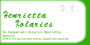 henrietta kolarics business card